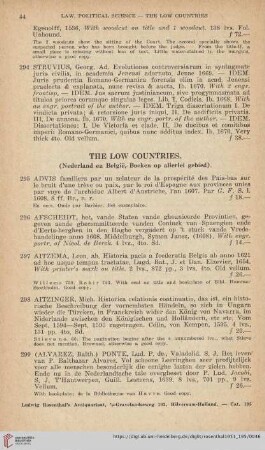 The Low Countries (No. 295 - 357)