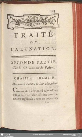 Seconde Partie. De la fabrication de l'alun