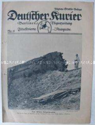 Beilage der Tageszeitung "Deutscher Kurier" mit Bildern von der Ostfront