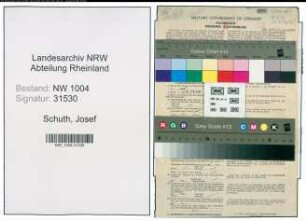 Entnazifizierung Josef Schuth , geb. 16.03.1896 (Postbeamter)