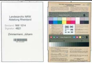 Entnazifizierung Johann Zimmermann , geb. 09.02.1910 (Schlosser)