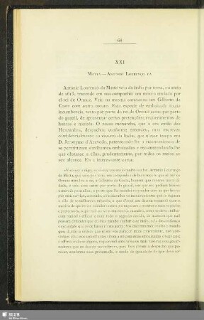 XXI Matta-Antonio Lourenco Da