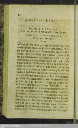 Zweites Kapitel. Zweite Lebensperiode