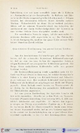 Quantitative Bestimmung des assimilierten Kohlenstoffes