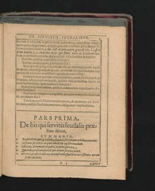 Pars Prima. De his qui servitia feudalia praestare debent.