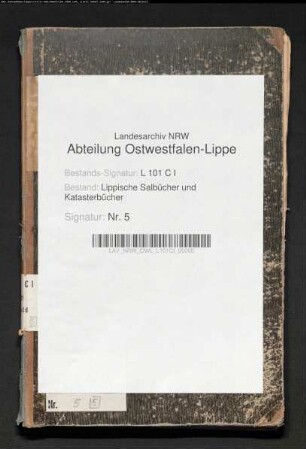 Namensregister zum Salbuch der Stadt Detmold von 1854, Bd. 1
