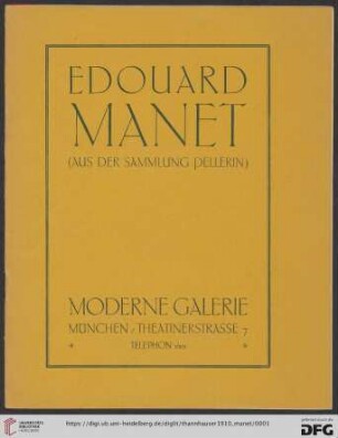 Edouard Manet (aus der Sammlung Pellerin)