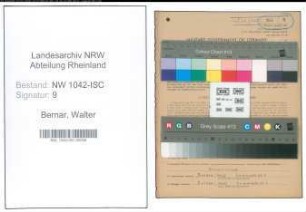 Entnazifizierung Walter Bernar , geb. 24.07.1910 (Kaufmaennischer Angestellter)