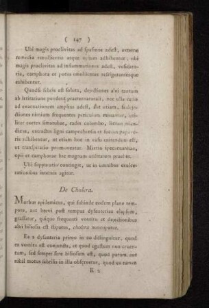 De Cholera.