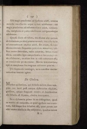 De Cholera.