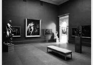 Aufstellung der Gemäldegalerie und der Skulpturensammlung im Bode-Museum, Raum 37, Italienische Gemälde und Bildwerke des 17. und 18. Jhd.