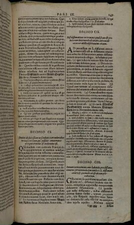 Decicio CI. - Decisio CL.