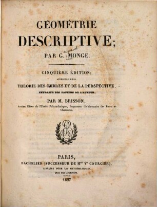 Géométrie descriptive