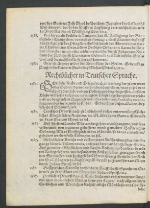 Rechtbücher in Teutscher Sprache.