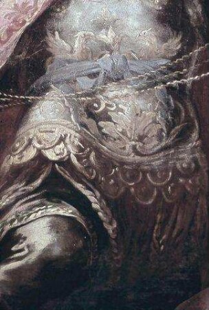 Mittelbild: Alexander opfert in Gegenwart des Hohepriesters Jaddus im Tempel zu Jerusalem
