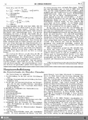 Hauptausschußsitzung des Zentralverbandes der Deutschen Uhrmacher