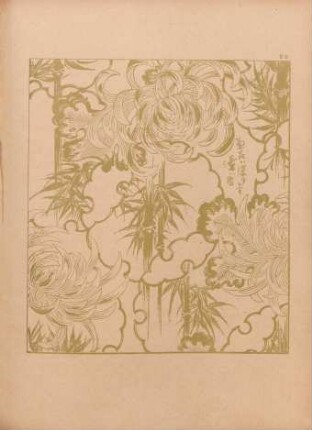 EB [Dessin industriel. - Bambous et chrysanthèmes]