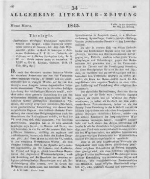 Wegscheider, J. A. L.: Institutiones theologiae christianae dogmaticae. Addita dogmatum singulorum historia et censura. Leipzig: Gebauer 1844