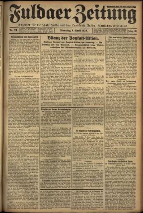 Ausgabe vom Dienstag, den 04. April 1933.