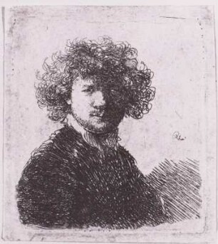Selbstbildnis mit krausem Haar