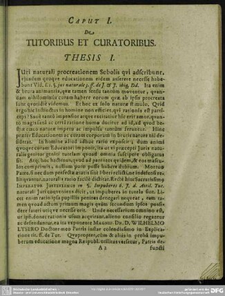 Caput I. De Tutoribus Et Curatoribus