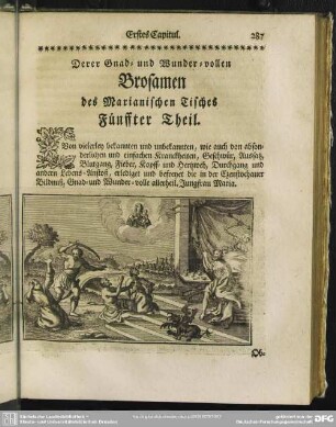 Derer Gnad- und Wunder-vollen Brosamen des Marianischen Tisches Fünffter Theil