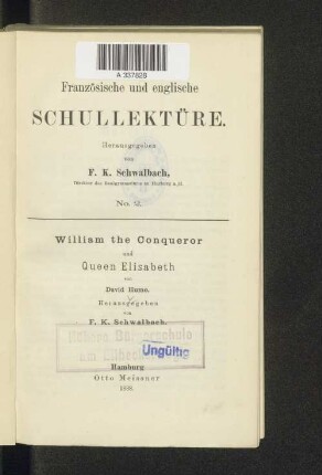 William the Conqueror und Queen Elisabeth