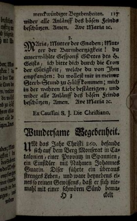 Wundersame Begebenheit.