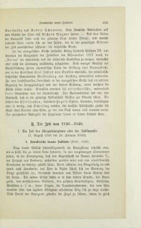 B. Die Zeit von 1830-1848