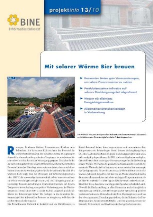 Mit solarer Wärme Bier brauen.