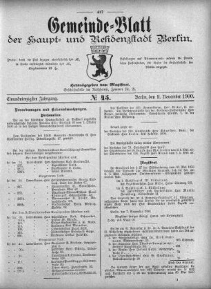 1900,45: No. 45, 11. November 1900