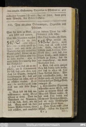 XIII. Von einzelnen Gesinnungen, Tugenden und Pflichten.