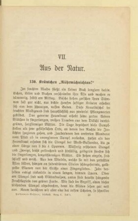 VII. Aus der Natur