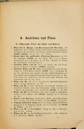 Bilder-Chronik der Königlichen Haupt- und Residenzstadt München : Verzeichniss einer Sammlung von Erzeugnissen der graphischen Künste zur Orts-, Cultur- und Kunst-Geschichte der bayerischen Capitale vom fünfzehnten bis in das neunzehnte Jahrhundert, 3. Dritter Band, Vom Regierungsantritt des Königs Maximilian II. bis auf unsere Tage