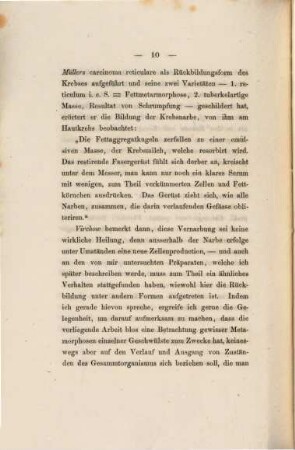 Zwei Rückbildungsformen des Carcinoms : Inaug. diss.