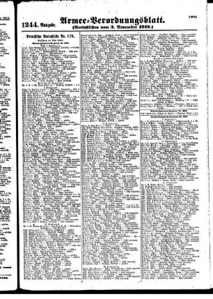 1244. Ausgabe. Freitag, 3. November 1916