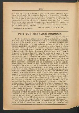 Por que debemos escribir