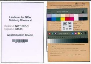 Entnazifizierung Kaethe Weidenmueller, geb. 09.03.1908 ()