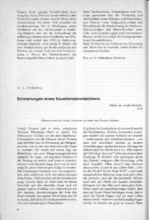 Erinnerungen eines Kavalleristenmädchens