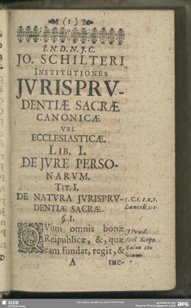 Lib. I. De Jure Personarum