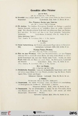 Gemälde alter Meister (Nr. 190-254)