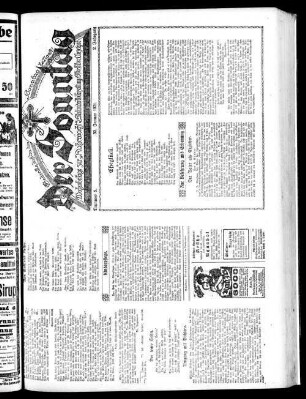 Der Sonntag. 1920-1922