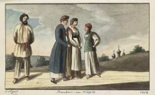 'Bewohner von Witebsk Aquarell; Rückseitenvermerk: 'nach Faber'