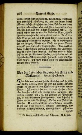 Von den äußerlichen Arzneyen des Afters und Mastdarms
