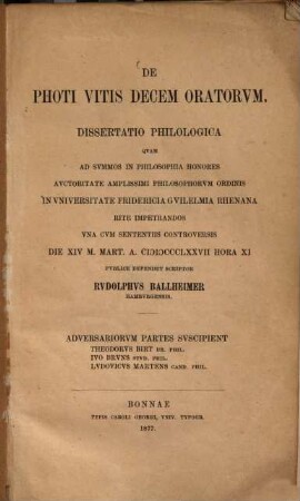 De Photi vitis decem oratorum