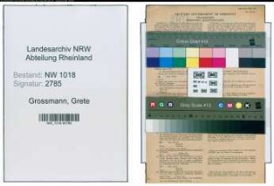 Entnazifizierung Grete Grossmann , geb. 13.10.1897 ()