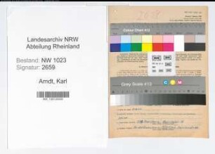 Entnazifizierung Karl Arndt , geb. 10.05.1890 (Konrektor)