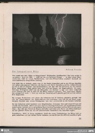 Der fotografierte Blitz