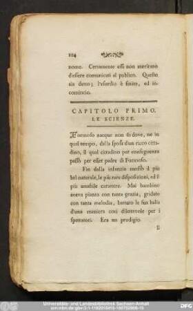 Capitolo Primo. Le Scienze.