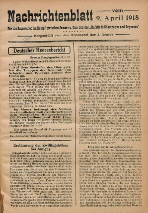 11.1918: Nachrichtenblatt vom